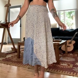 Vintage rayon maxi skirt